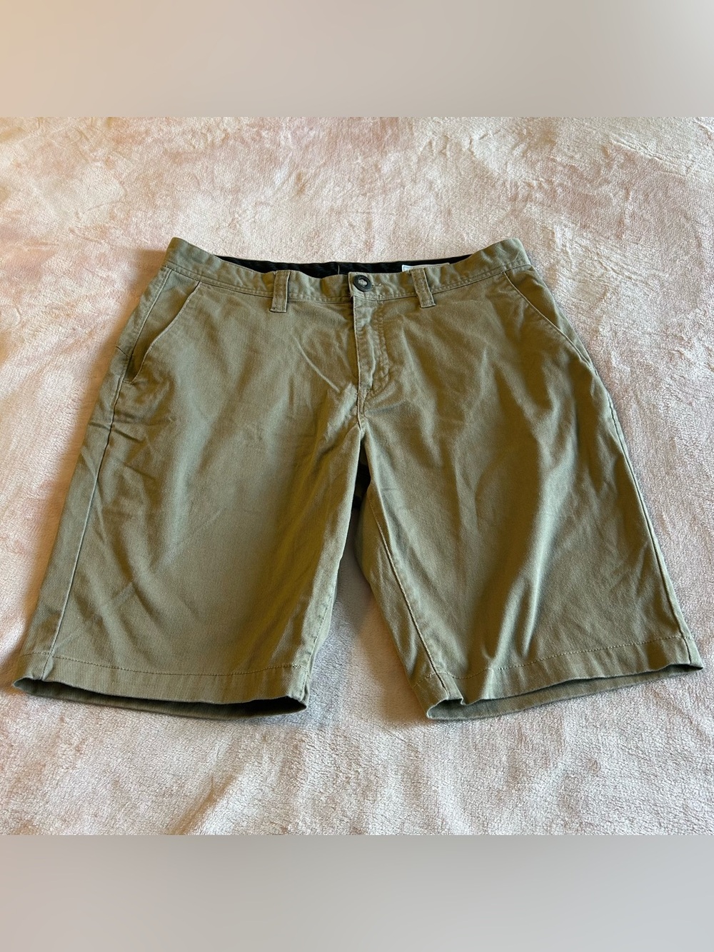 Volcom chino khaki shorts size 33 preppy casual summer pockets